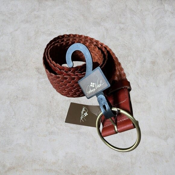 Patricia Nash Women's Braided Stitched Leather Belt Tan Size Small New with Tags - Picture 2 of 4